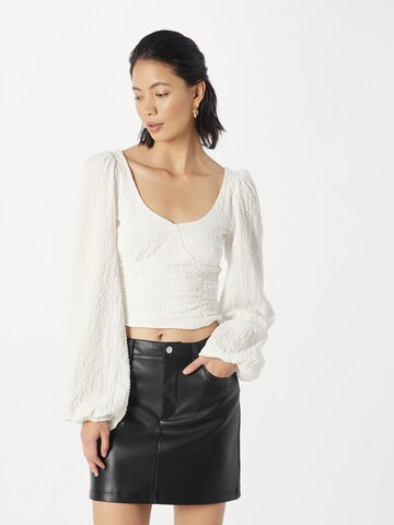 NLY by Nelly Bluse in Weiß: Vorderseite