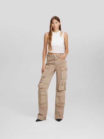 Bershka Loosefit Hose in Braun