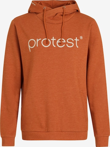 PROTEST Sweater 'CLASSIC LOGO HOODY' in Brown: front