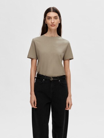 SELECTED FEMME Shirt 'My Essentials' in Grey: front