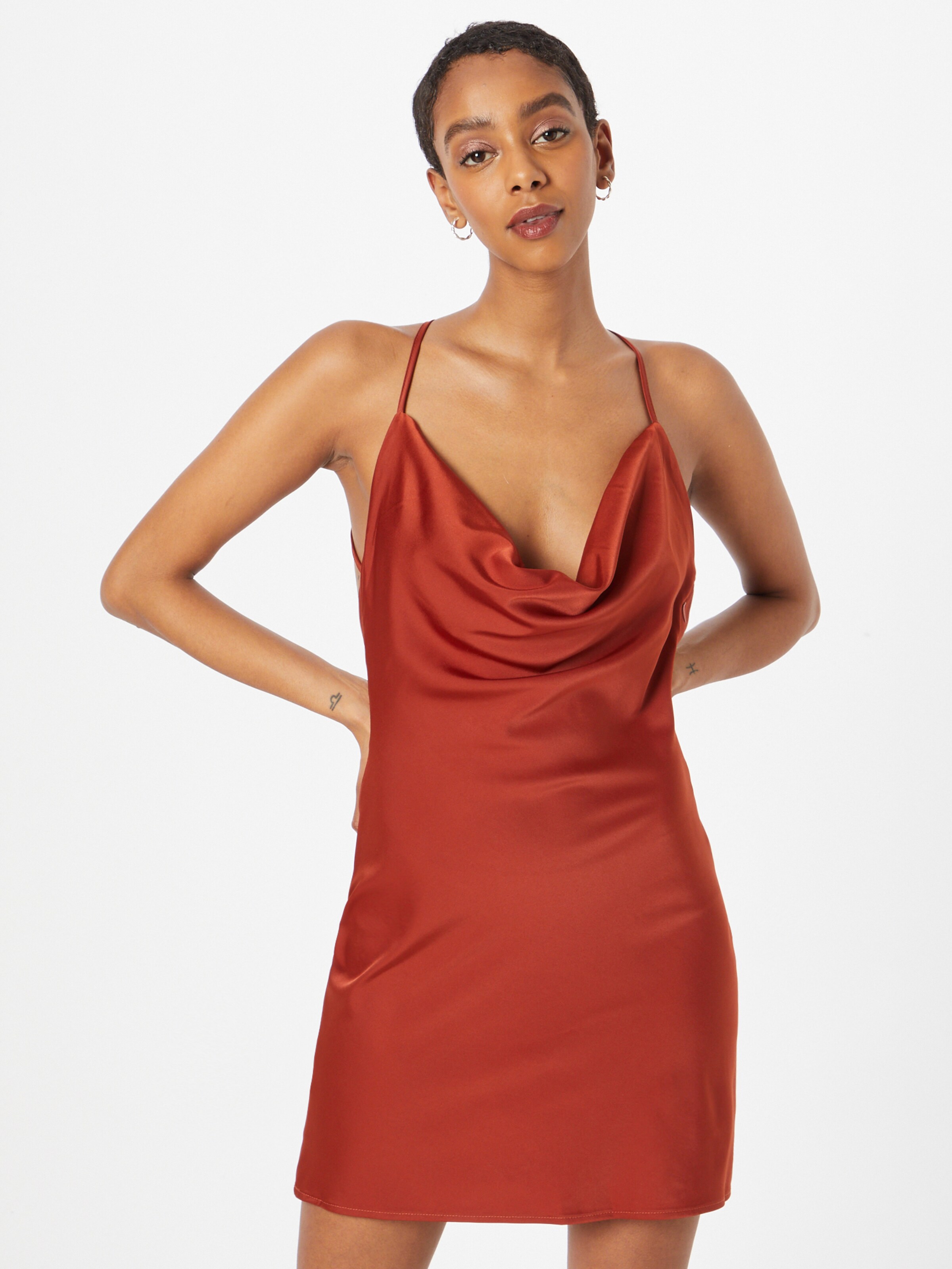 Frauen Große Größen Misspap Kleid in Rostrot - OD26062 Frauen Große Größen Misspap Kleid in Rostrot - OD26062