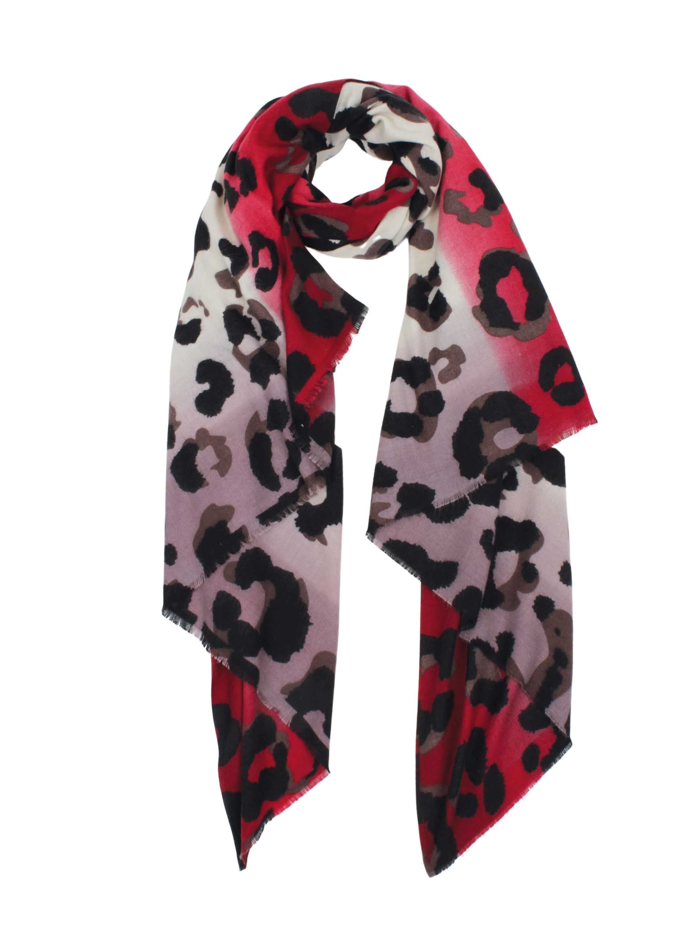 SAMAYA Leichter, weicher Modeschal 'Keeling' in Rot: Vorderseite