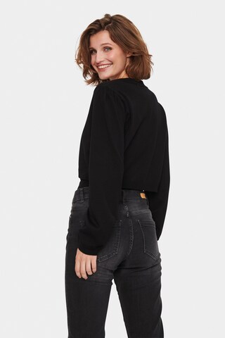 SAINT TROPEZ Knit Cardigan 'Mila' in Black