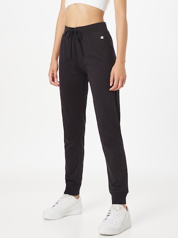 Champion Authentic Athletic Apparel Tapered Pants in Black: front