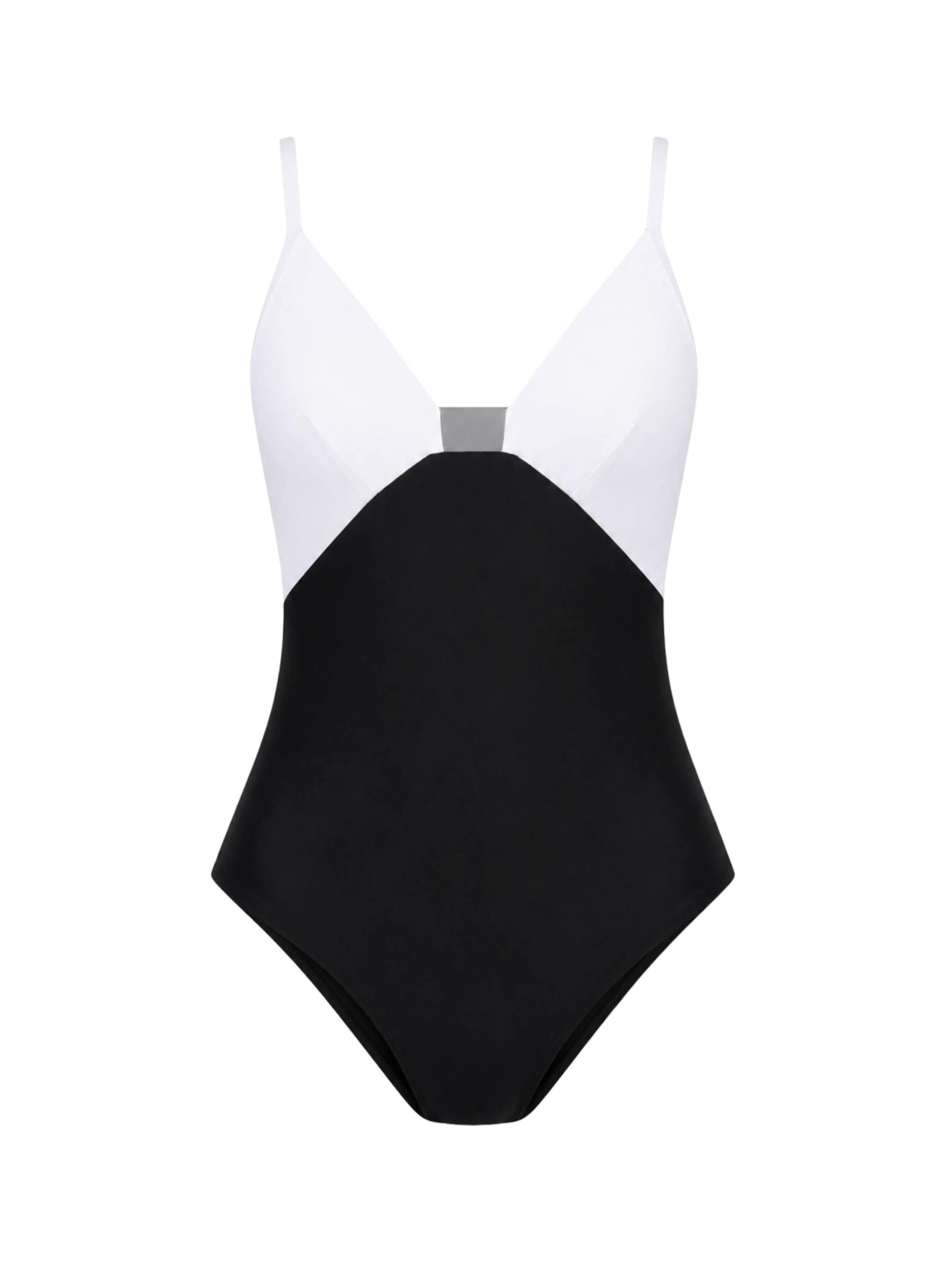 Horizon Athletic - Triangular Fato de banho desportivo 'Timor One Piece Luna' em preto: frente