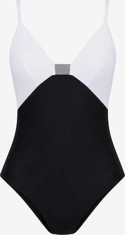 Horizon Athletic - Fato de banho desportivo 'Timor One Piece Luna' em preto: frente