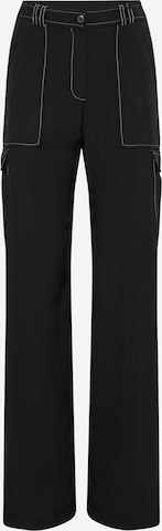Loosefit Pantaloni cu buzunare de la Trendyol pe negru: față