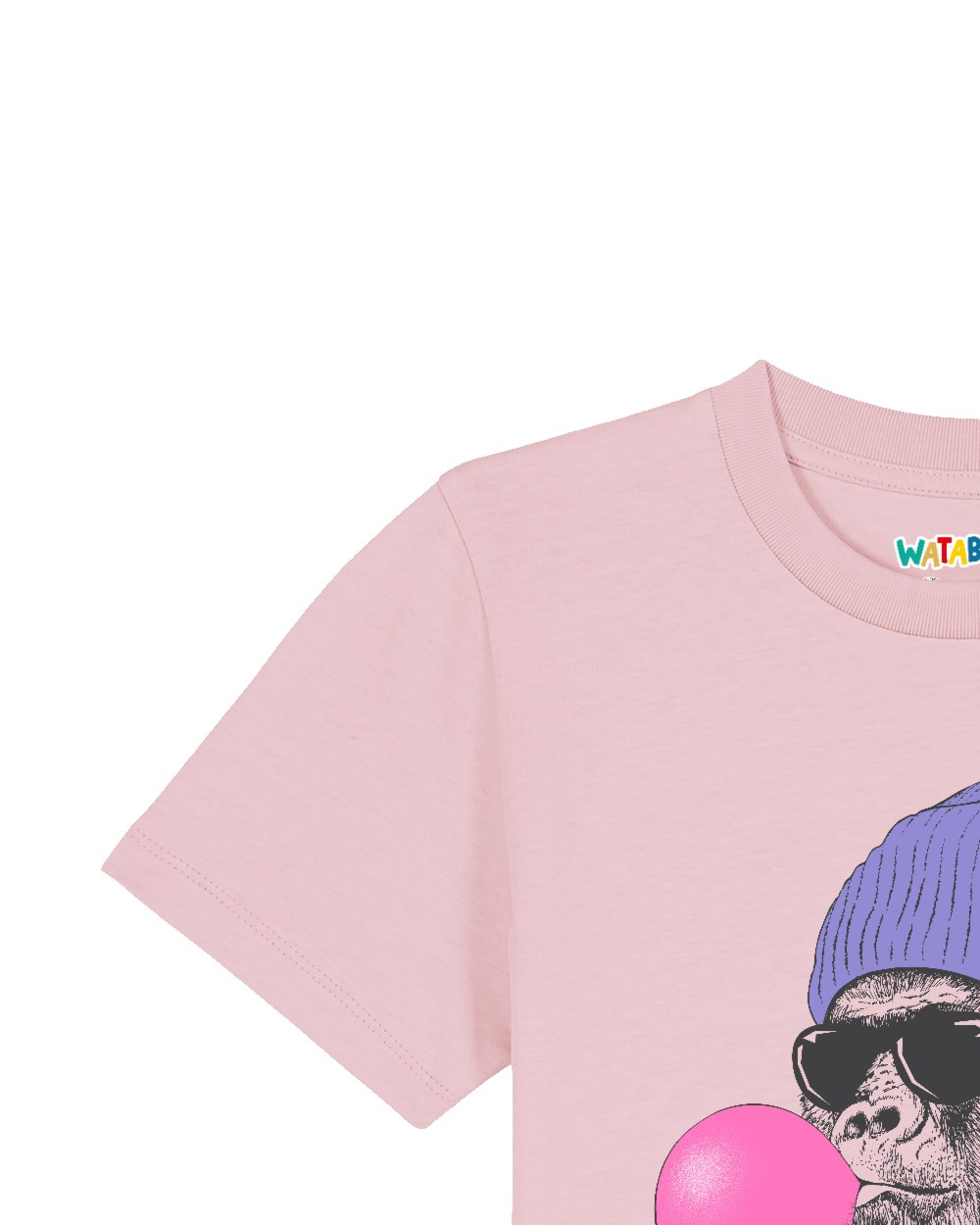 watabout.kids Shirt ' Gorilla Kaugummi ' in Roze