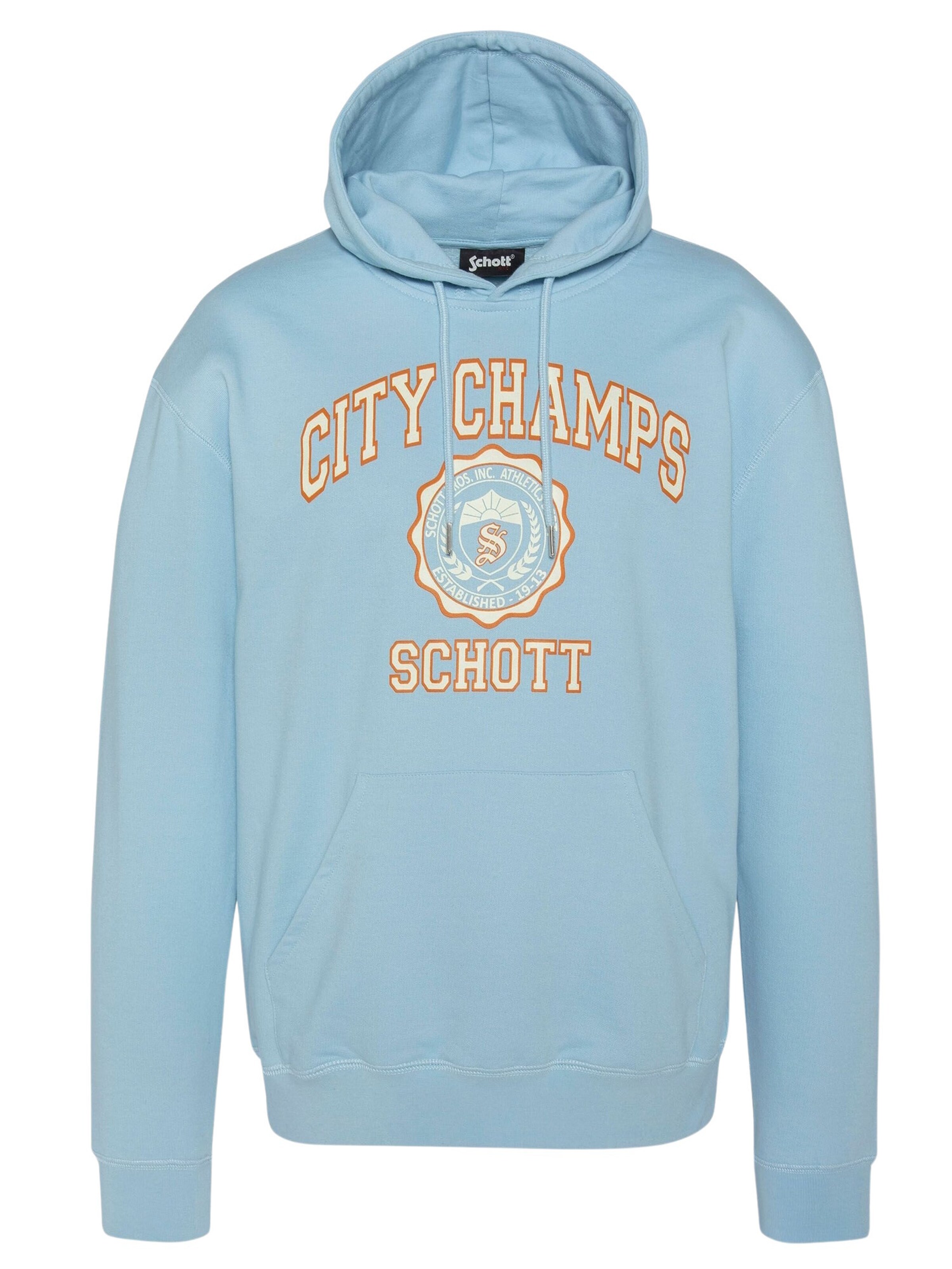 Schott NYC Sweatshirt  'Swivan2' in Blau: Vorderseite