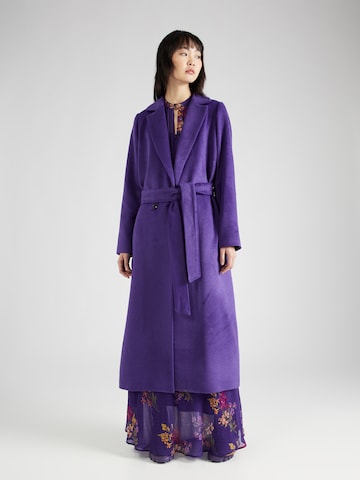 Twinset Between-seasons coat in Purple: front