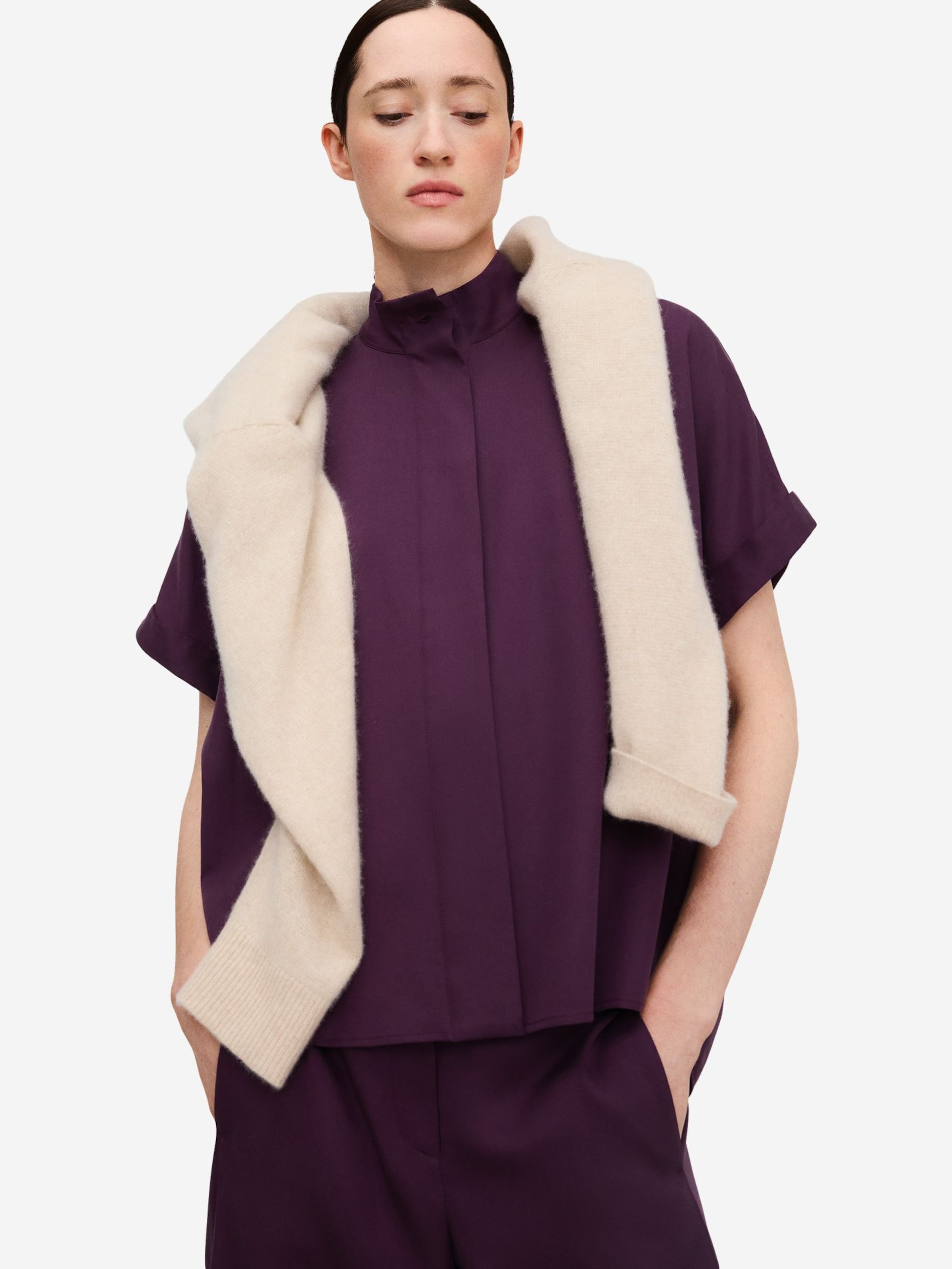 Adolfo DominguezDirndl bluza - ljubičasta boja: prednji dio