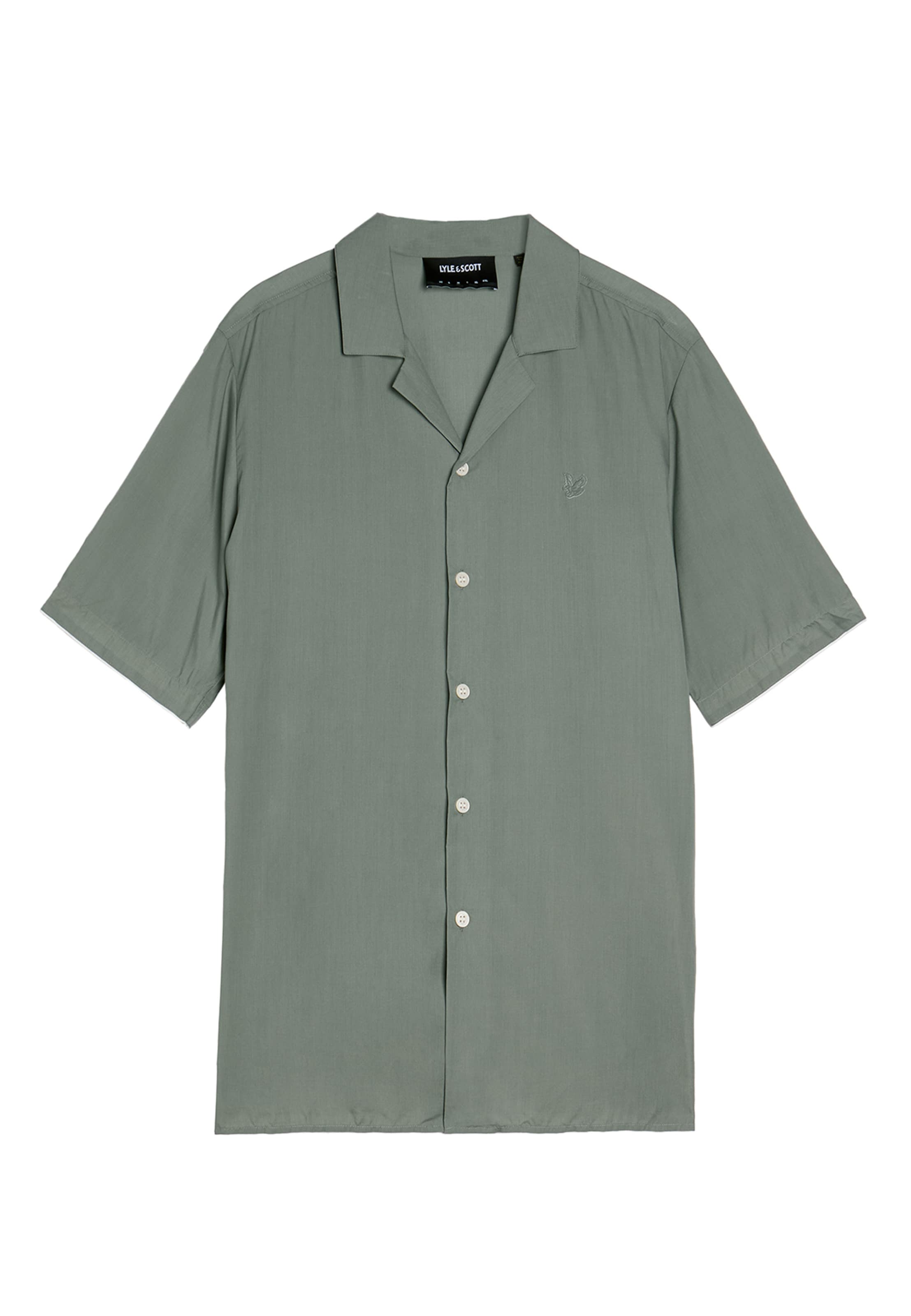 Lyle & Scott Regular fit Overhemd in Groen: voorkant