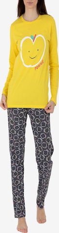 LOREZA Pyjama 'Katrin' in Gelb: Vorderseite