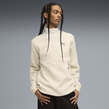 PUMA Sports sweatshirt in Beige: front