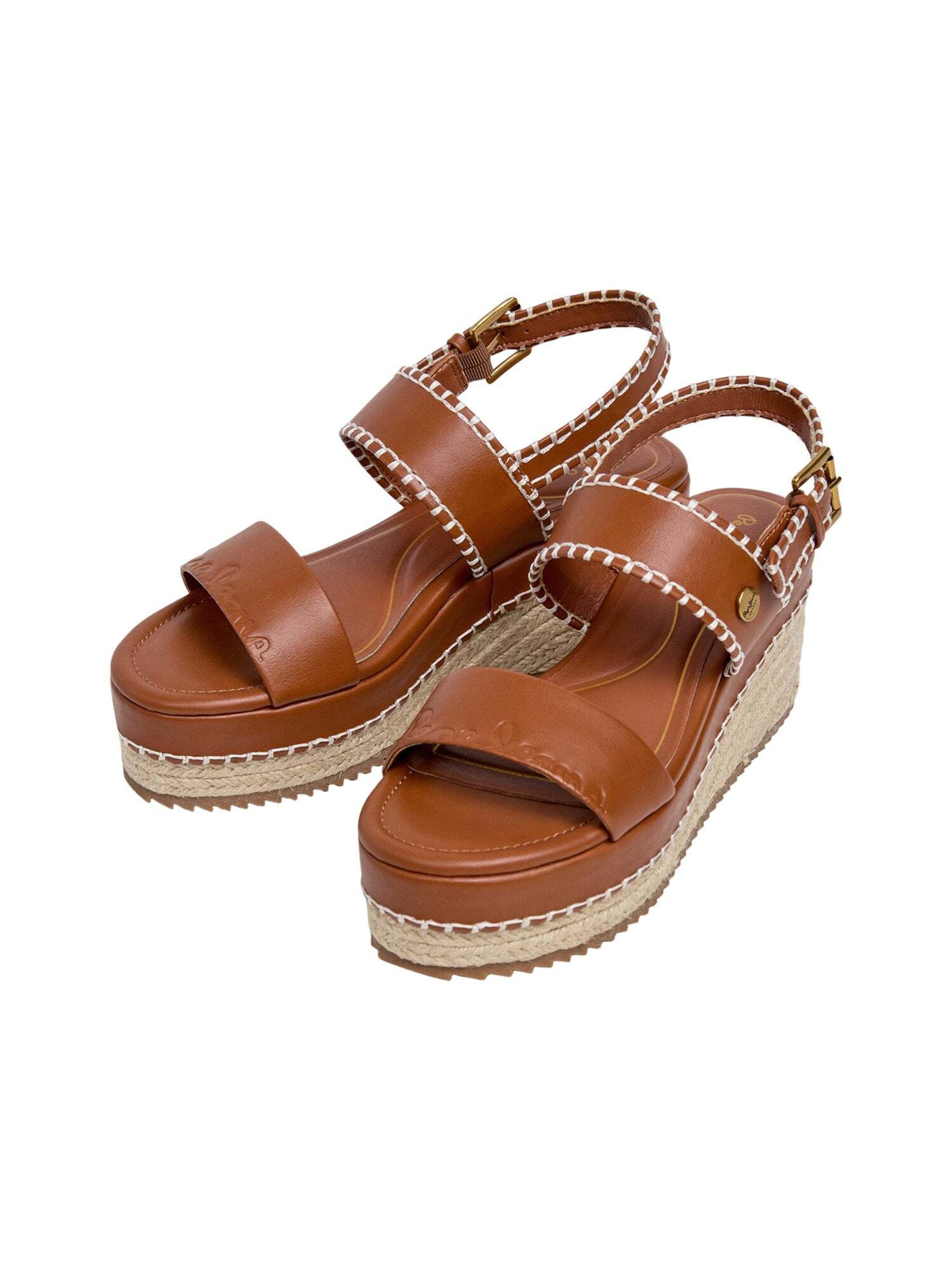 Pepe Jeans Sandale 'BILLIE LOG' in Braun