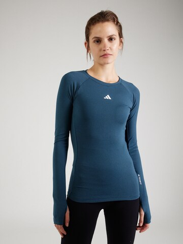 T-shirt fonctionnel 'Techfit ' ADIDAS PERFORMANCE en bleu : devant