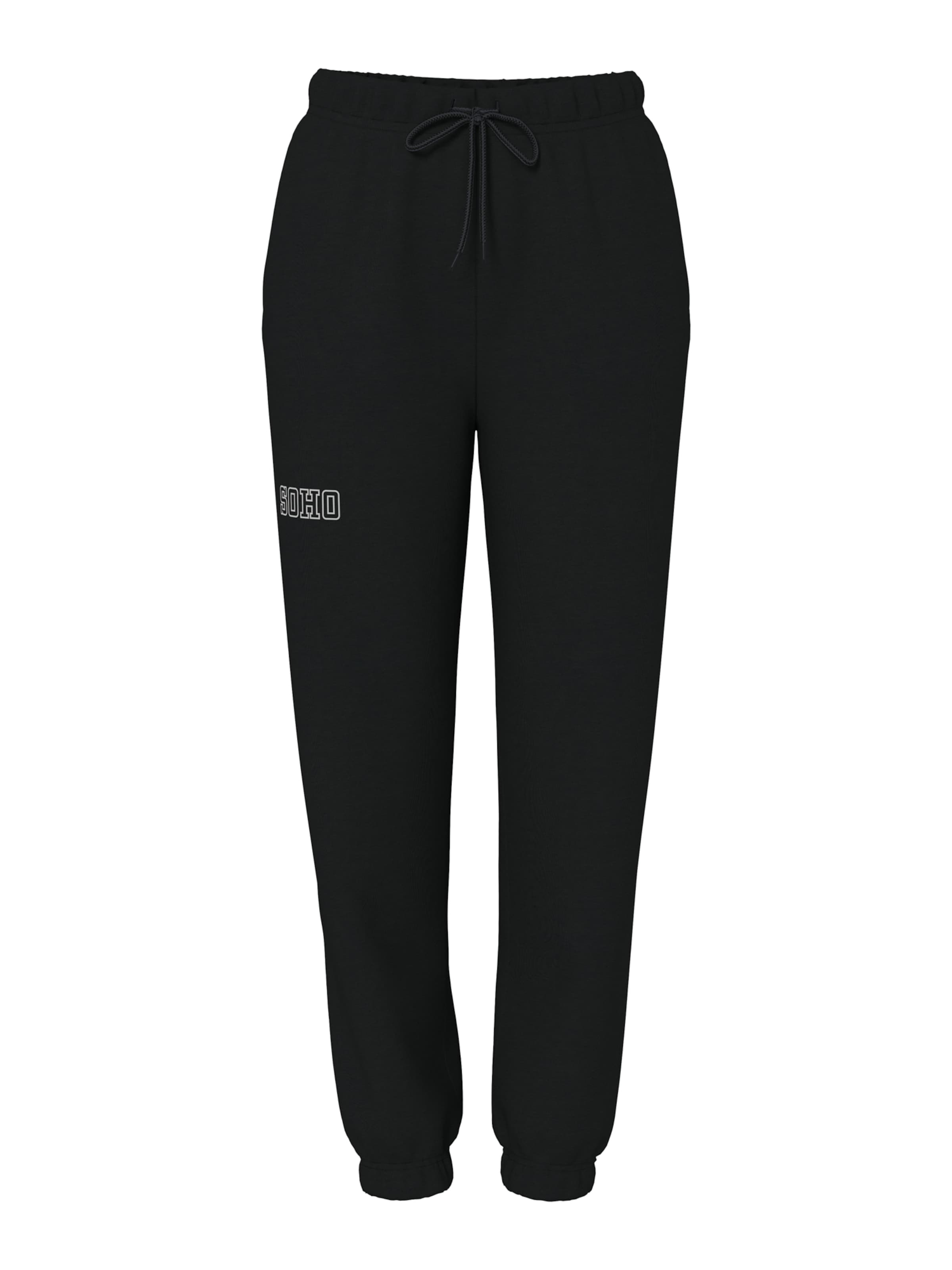 PIECES Конический (Tapered) Штаны 'PCRISSO' в Черный: спереди