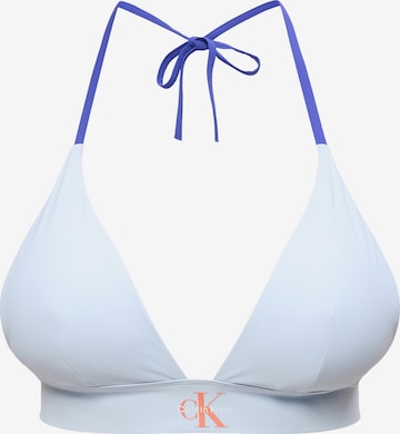 Calvin Klein Swimwear Bikinitop in Blauw: voorkant