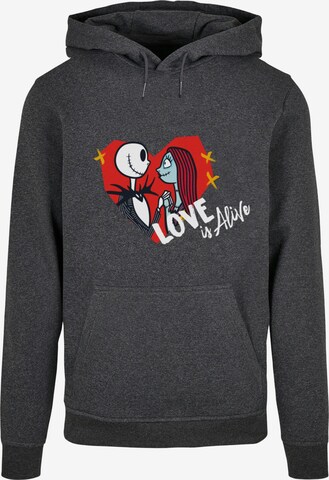 ABSOLUTE CULT Sweatshirt 'The Nightmare Before Christmas - Love is Alive' in Grau: predná strana
