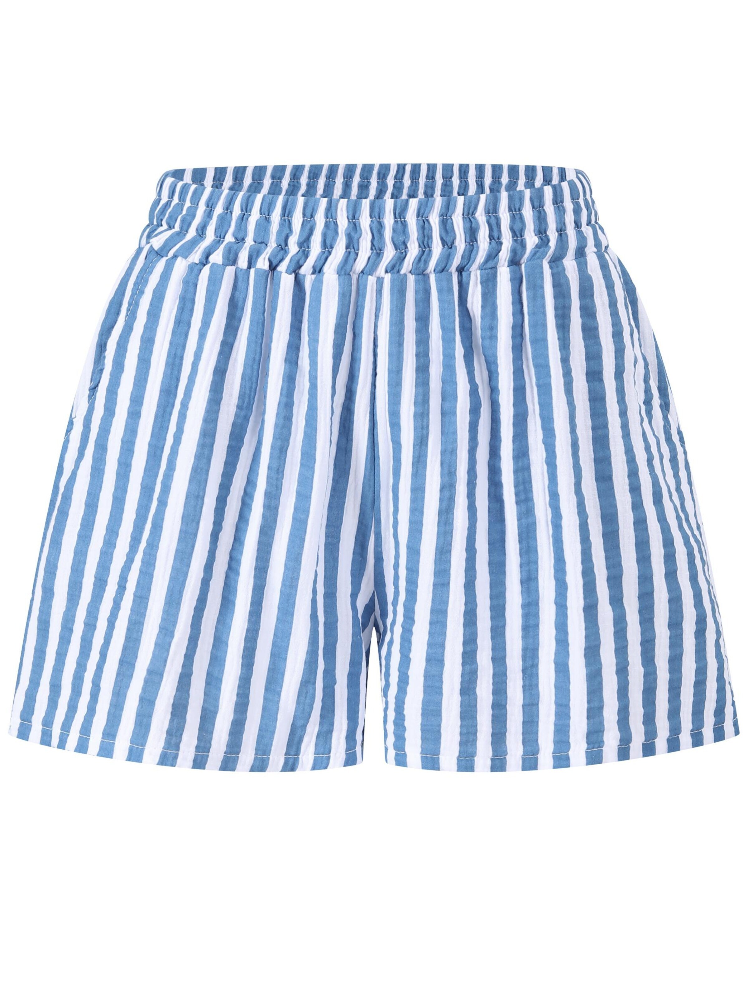 SASSYCLASSY Pants in Blue: front