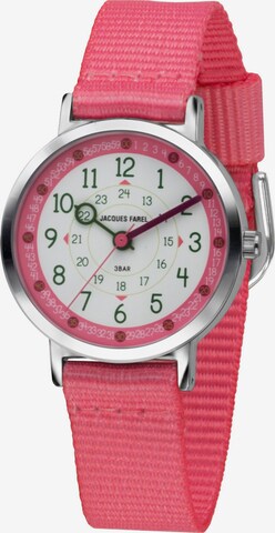 Jacques Farel Analog Watch in Pink: front