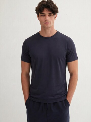 SILK & CASHMERE Shirt in Blue: front