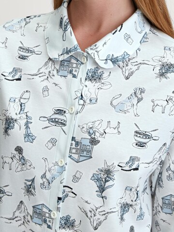 CALIDA Pyjama 'Swiss Resort'‌‌‌‌‌‌‌ in Blau