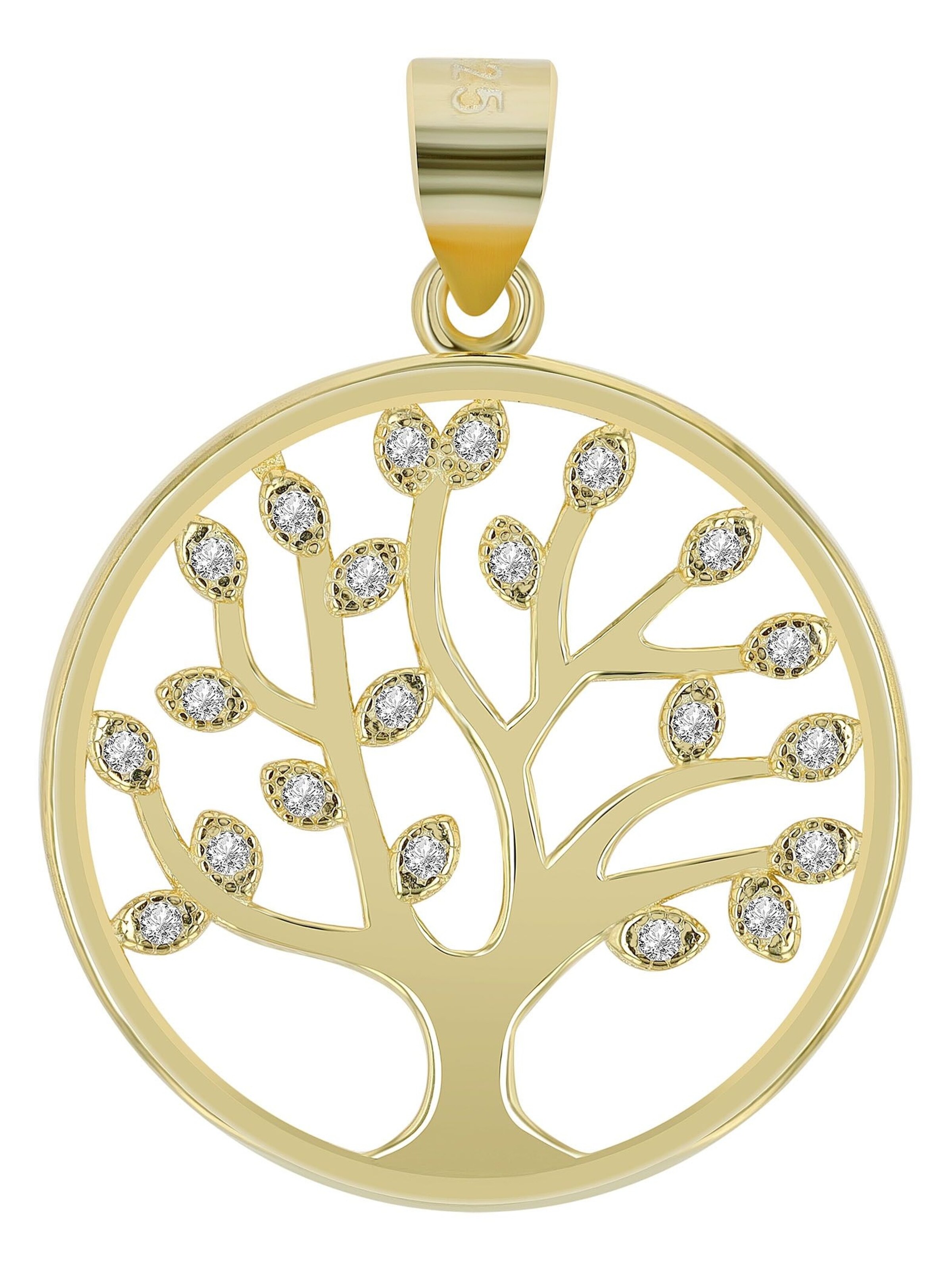 Akzent Pendant 'Nerys, 925 Sterlingsilber, langlebig' in Gold: front