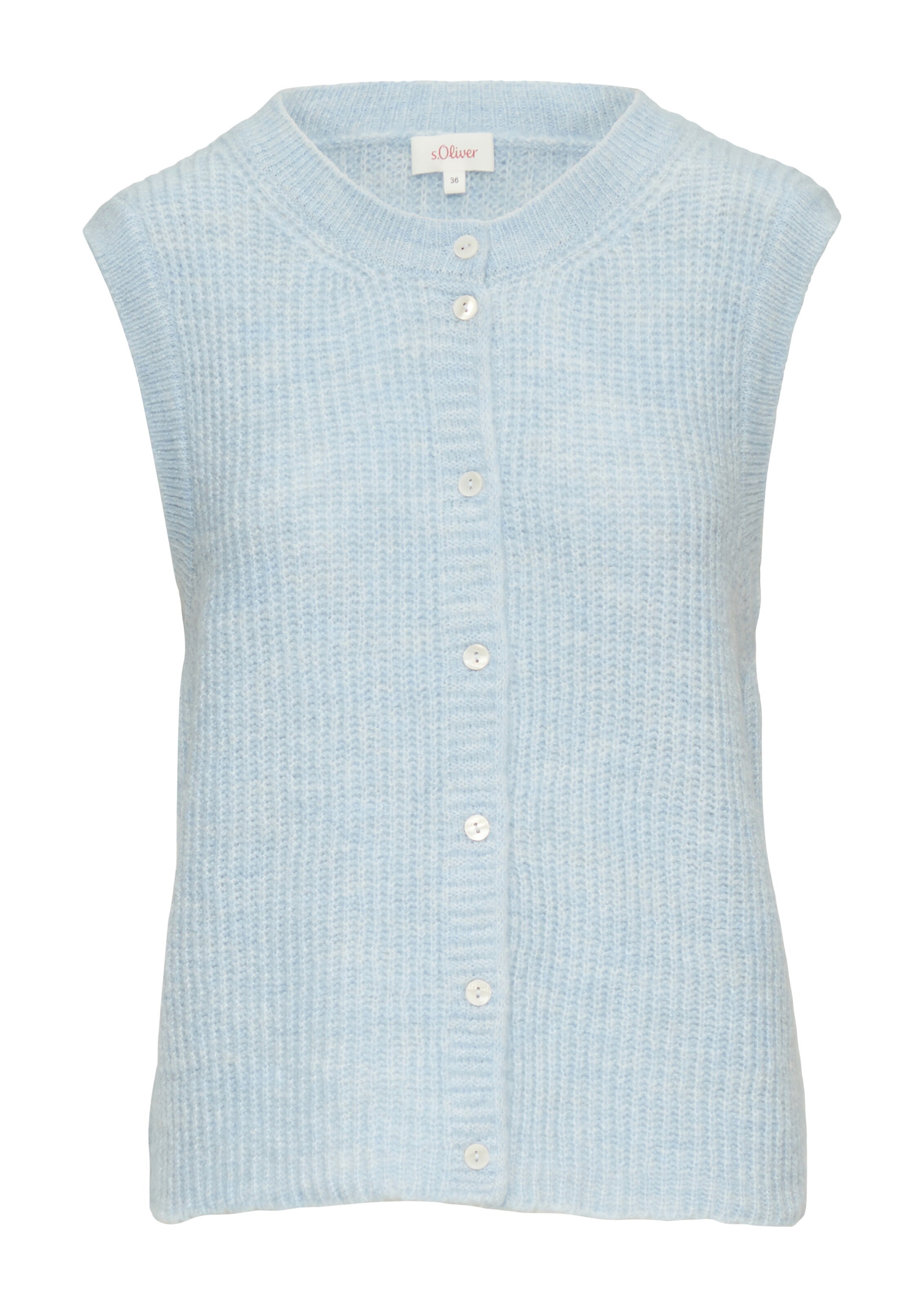 s.Oliver Strickweste in Blau: Vorderseite