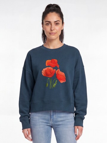 Sweat-shirt 'Poppy Flowers' Watapparel en vert : devant