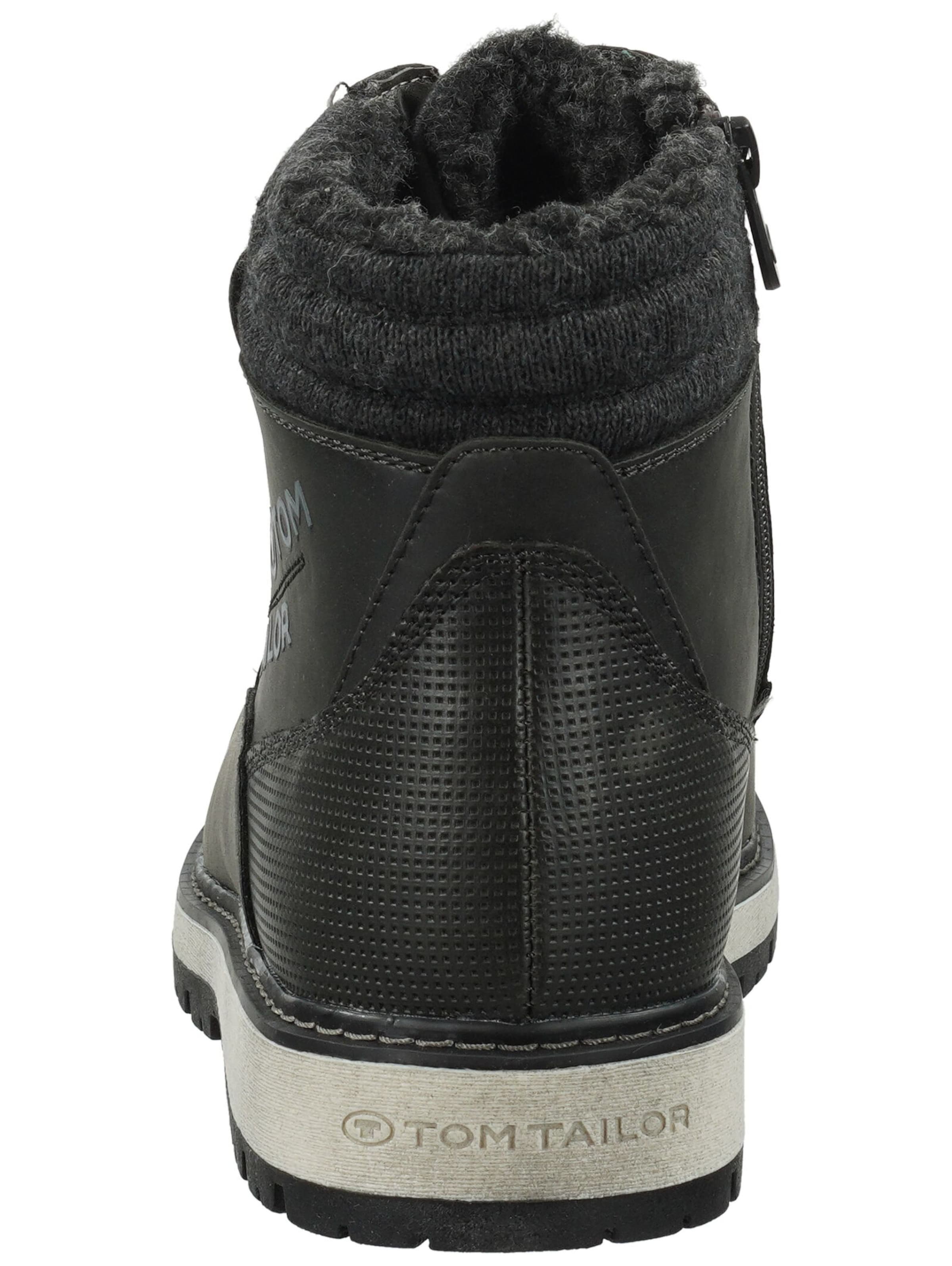 Bottes à lacets TOM TAILOR en noir
