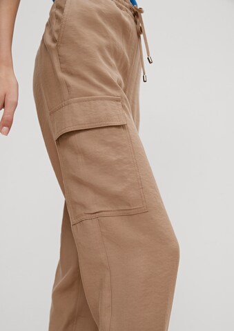 Effilé Pantalon cargo comma casual identity en marron