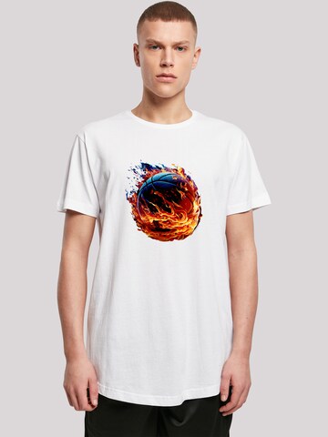 T-Shirt 'BASKETBALL COLLECTION' F4NT4STIC en blanc : devant