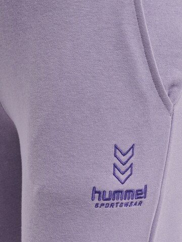 Hummel Tapered Workout Pants in Purple