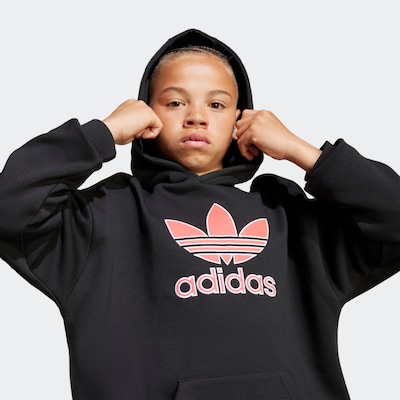 ADIDAS ORIGINALS Sweat 'Trefoil' en orange / noir / blanc, Vue avec produit