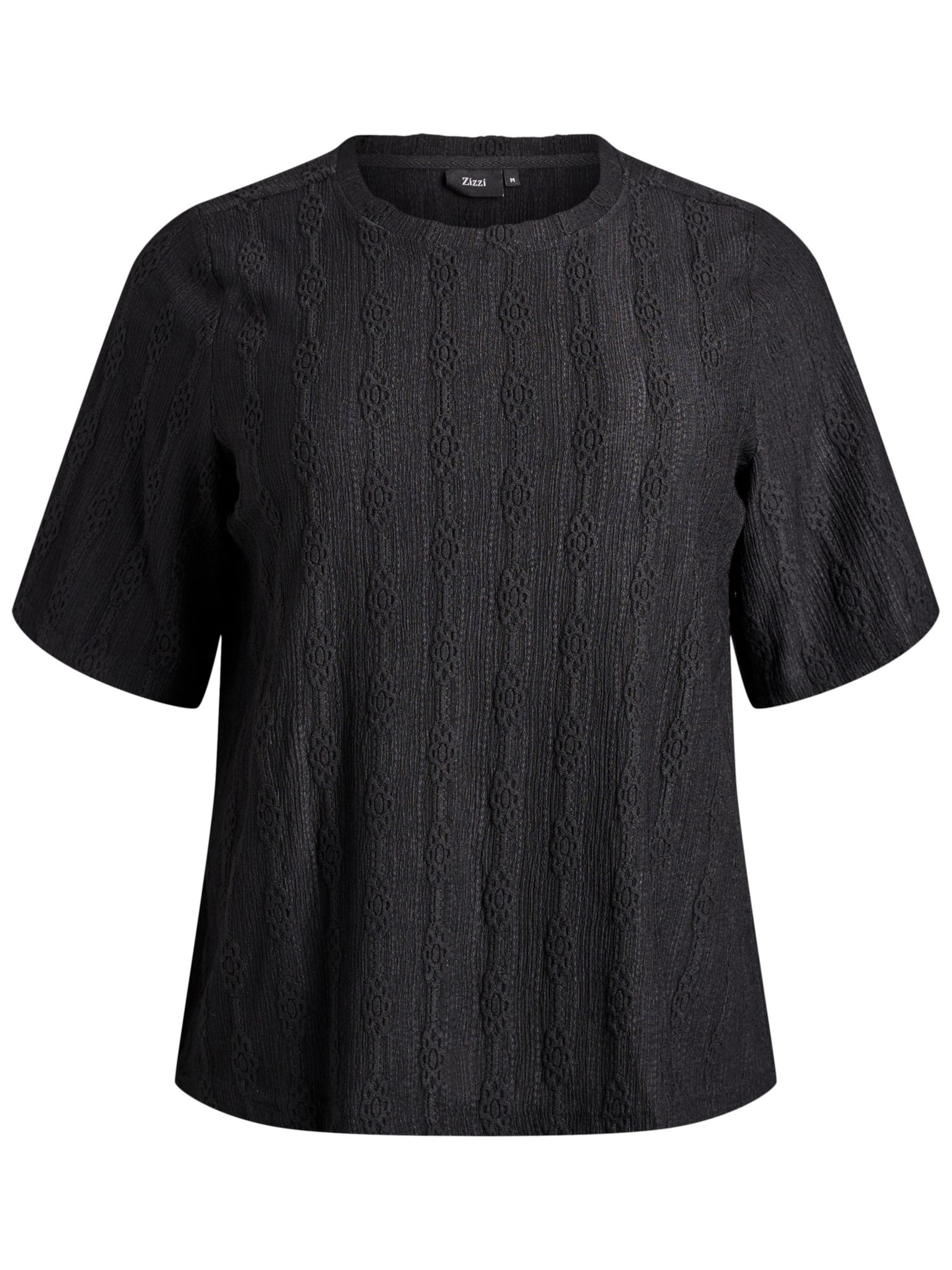 Zizzi Bluse 'Fira' in Schwarz: Vorderseite