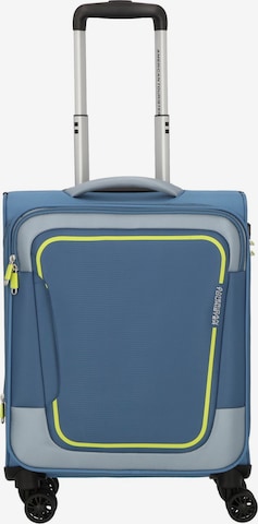 American Tourister Trolley 'Pulsonic Spinner' in Blau: Vorderseite