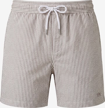 Pantaloncini da bagno 'Seersucker' di Vercate in marrone: frontale