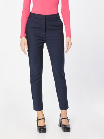 Karen Millen - regular Pantalón de pinzas en azul: frente