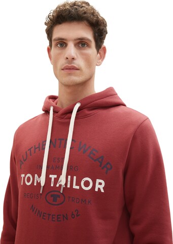 TOM TAILOR - Sweatshirt em vermelho