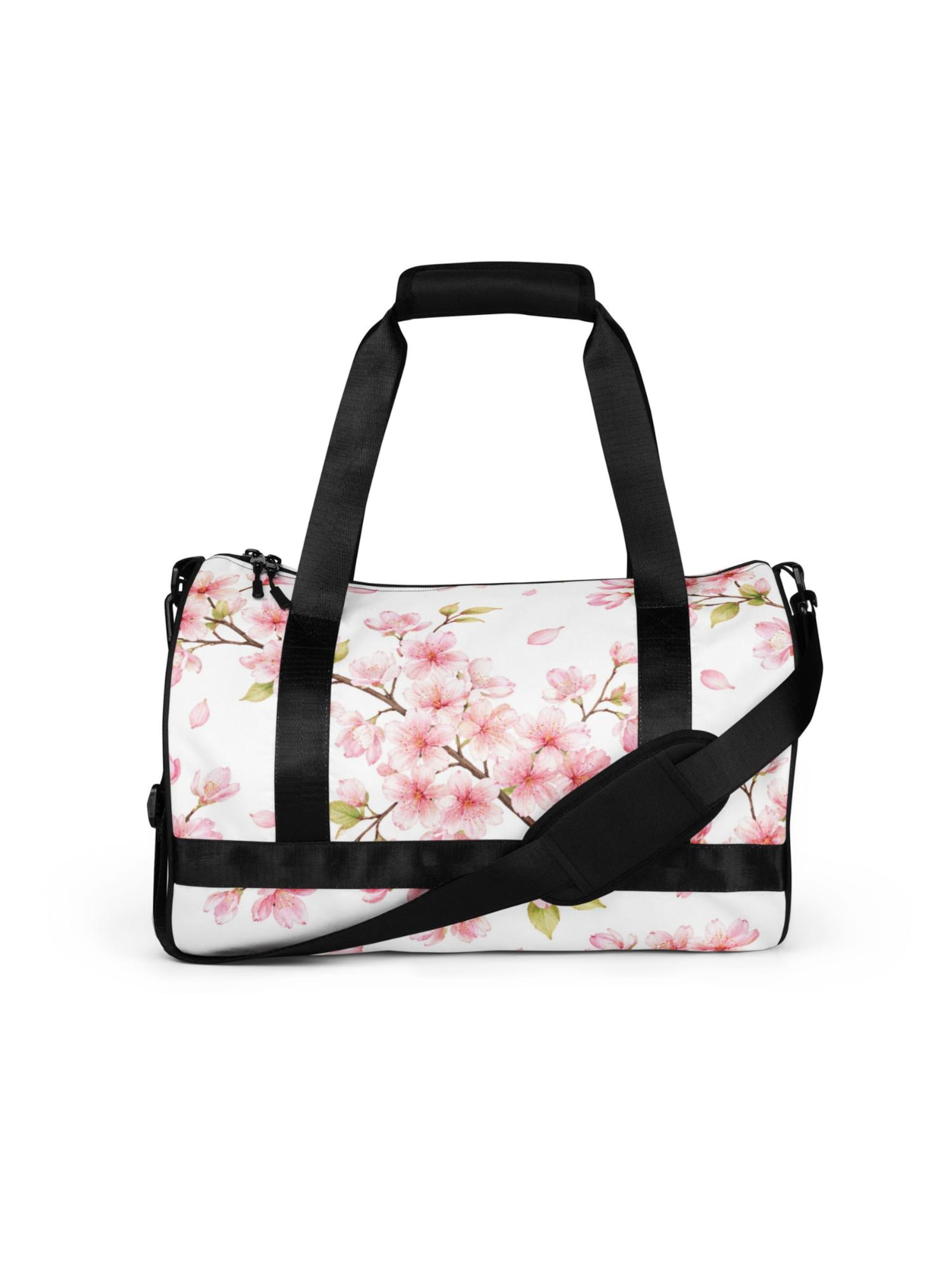 Good to Blue Sportturnbeutel 'Cherry Blossom' in Weiß: Vorderseite