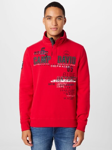 CAMP DAVID Sweatshirt in Red: front