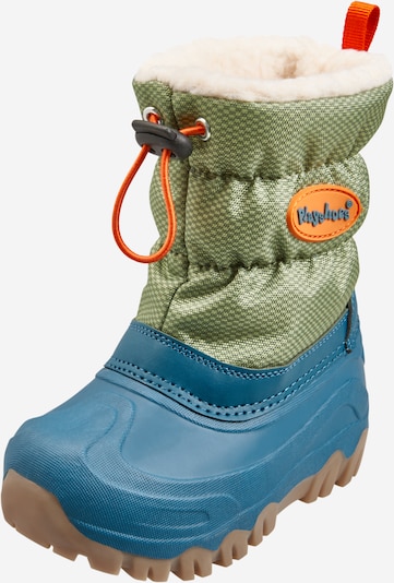 PLAYSHOES Čizme za snijeg u maslinasta / petrol / narančasta, Pregled proizvoda