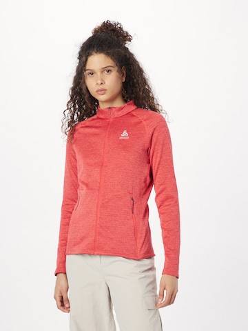 ODLO Functionele fleece jas 'Tencia' in Rood: voorkant