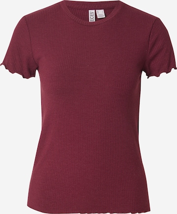 PIECES Shirt 'PCNicca' in Red: front