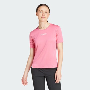 T-shirt fonctionnel ADIDAS TERREX en rose : devant