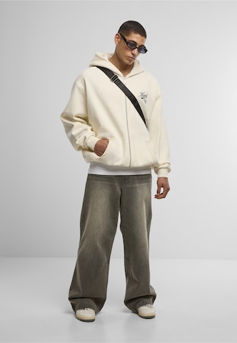 Karl Kani - Sudadera con cremallera 'Varsity' en blanco