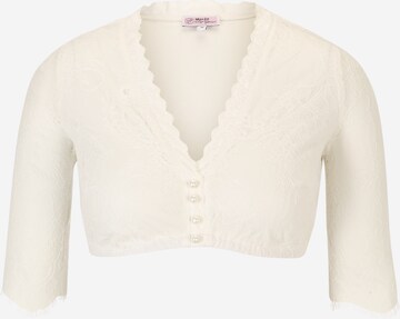 MARJO Traditional Blouse 'Laurena-Doro' in White: front