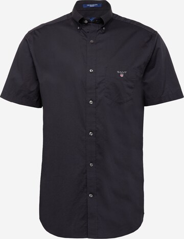 GANT Comfort fit Button Up Shirt in Black: front