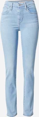 LEVI'S Jeans '724 HIGH RISE STRAIGHT LIGHT INDIGO - WORN IN' in Blue: front